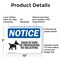 Signmission Dogs In Yard No Trespassing OSHA Notice Sign, Plastic, 10in W x 7in L, 2PK OS-2PACK-NS-P-710-L-11440 - alternate 7